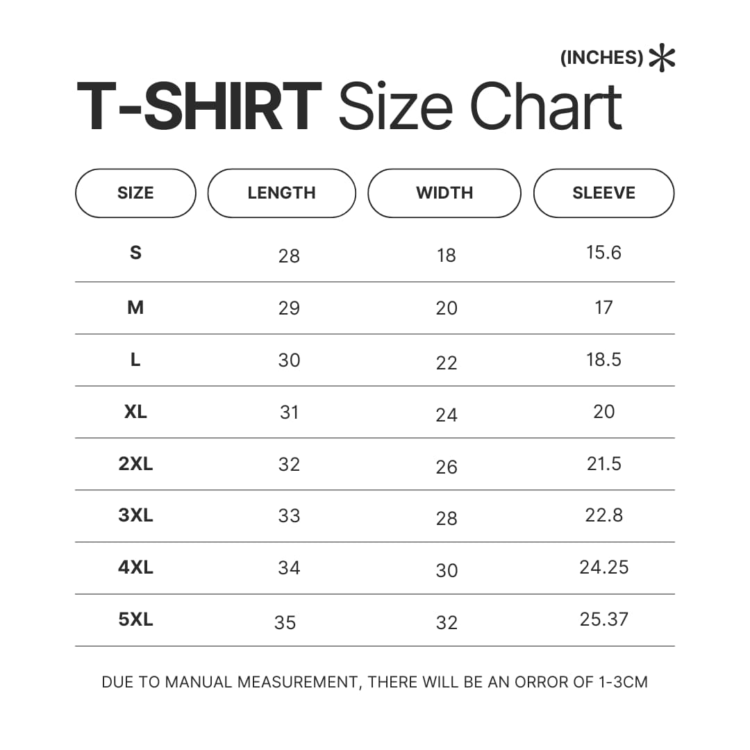 T shirt Size Chart - Highland Cow Gifts UK