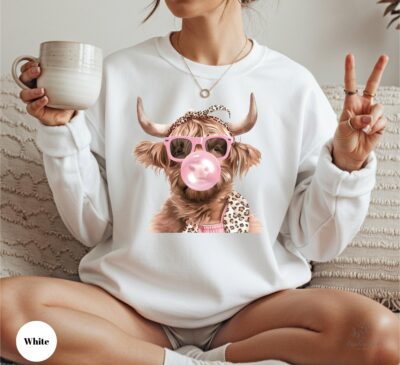 Highland Cow Cute Cozy Sweatshirt