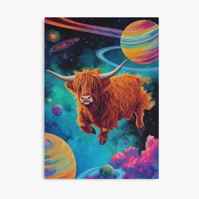 Highland Cow Vintage Style Design Poster