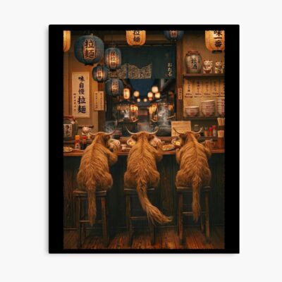 Highland Cow Japanese Art Ramen Poster