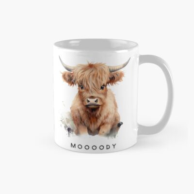 Highland Cow Moody Design Art Mug
