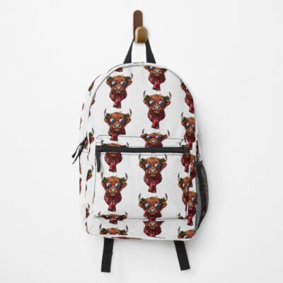 Highland Cow Christmas Perfect Design Art Backpack