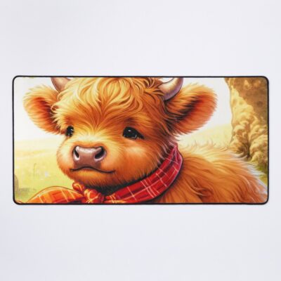 Highland Cow Cute Art Design Mouse Pad