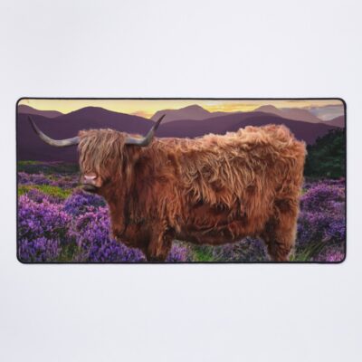 Highland Cow Design Art Graphic Style Classic Inspired Vibes Edition Design Art Mouse Pad