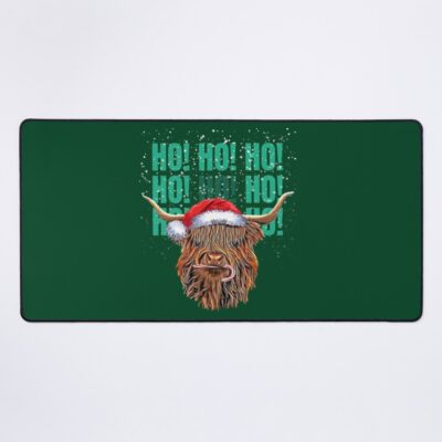 Highland Cow Christmas Ho Sweater Mouse Pad