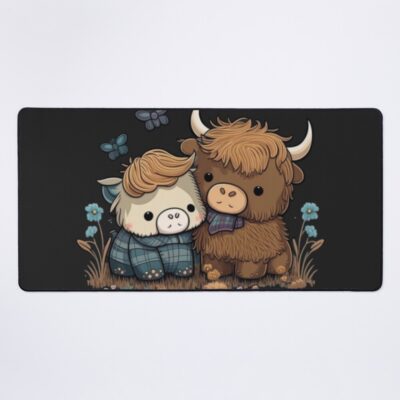 Highland Cow Hairy With Her Mouse Pad