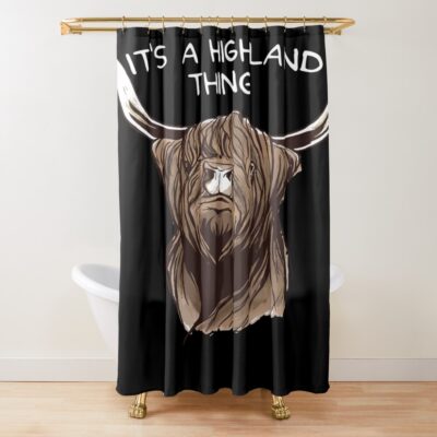 Highland Cow It's Thing Shower Curtain