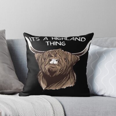 Highland Cow It's Thing Throw Pillow